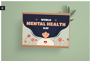 World Mental Health Day, a Card Template by Neermana