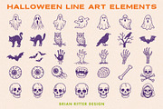 Halloween Line Art Elements, an Object Graphic by Brian Ritter Design (Thumbnail 4 of 6)