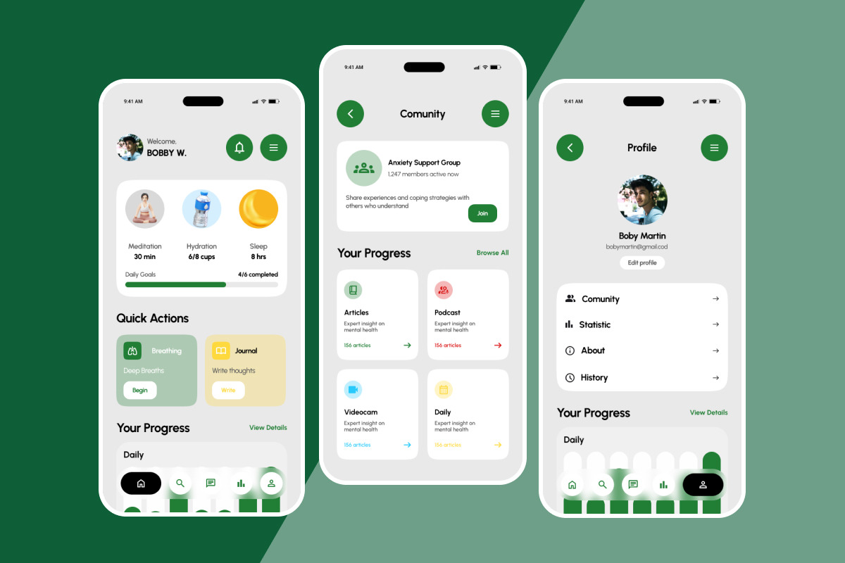 Anmo – Guided Meditation App UI Kit, an App Template by productype1 (Photo 4 of 5)