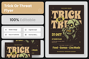 Trick Or Threat Flyer, a Flyer Template by Annora Studio (Thumbnail 1 of 5)
