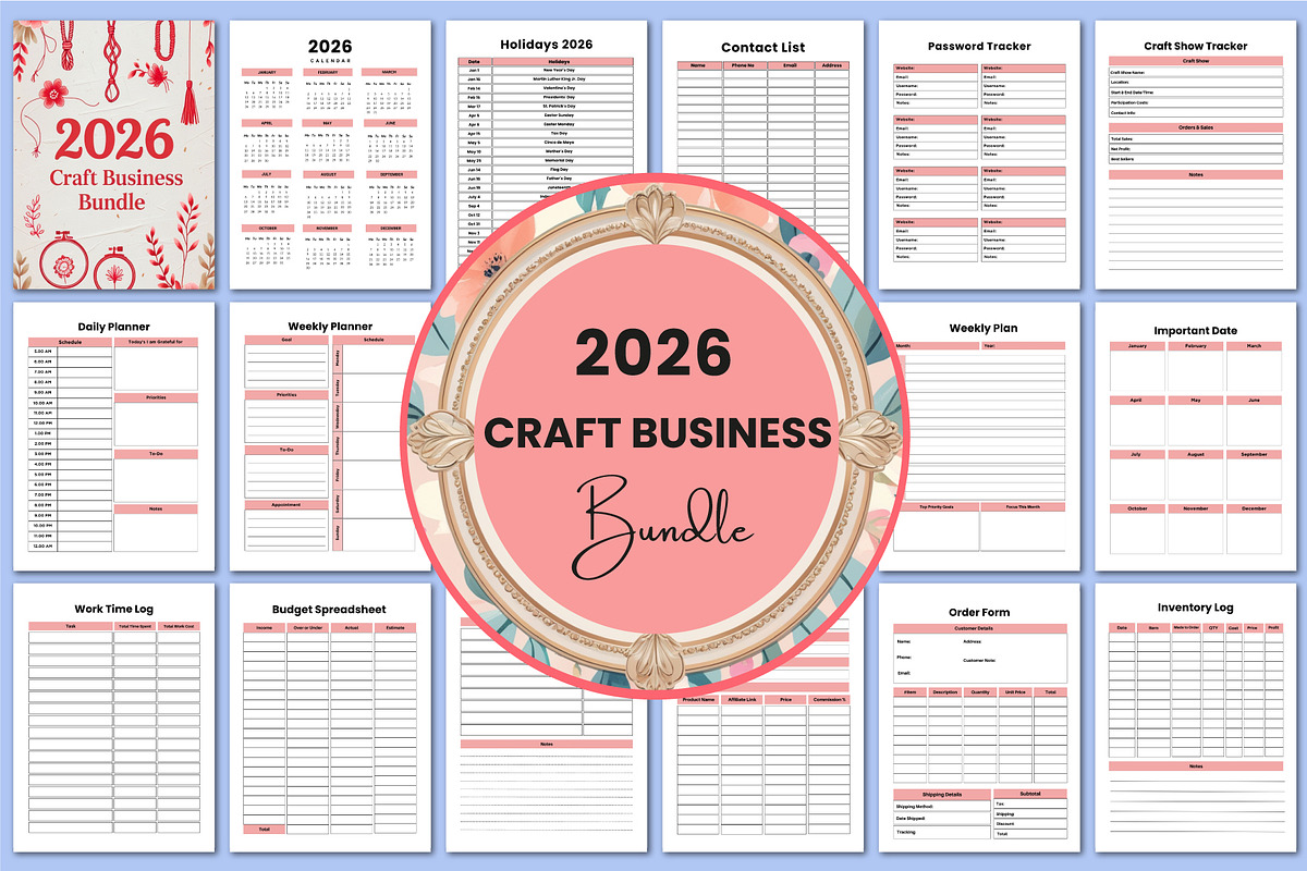 2026 Craft Business Bundle, a Stationery Template by Shumaya (Photo 1 of 5)