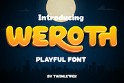 Weroth Display Playful Font, a Sans Serif Font by twinstd (Thumbnail 1 of 14)