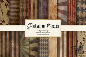 Antique Circus Digital Paper