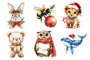 Christmas Animals Clipart, an Illustration by Daily.Designs (Thumbnail 3 of 5)