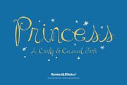 Princess – A Curly & Casual Font, a Script Font by Komet & Flicker (Thumbnail 1 of 10)