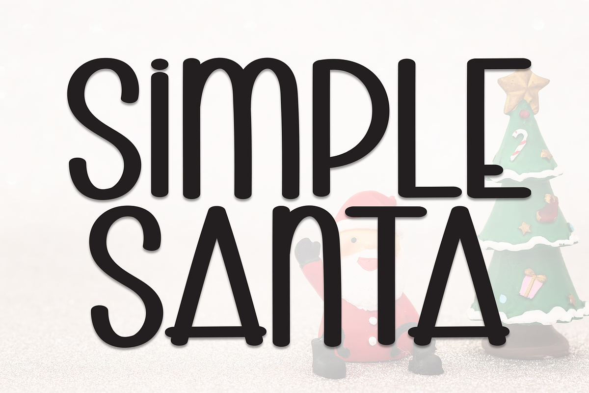 Simple Santa | Script Font, a Script Font by Scratchones (Photo 1 of 8)