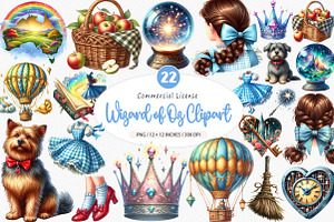 Wizard of Oz Clipart, Dorothy PNG, an Illustration by SinaCreation