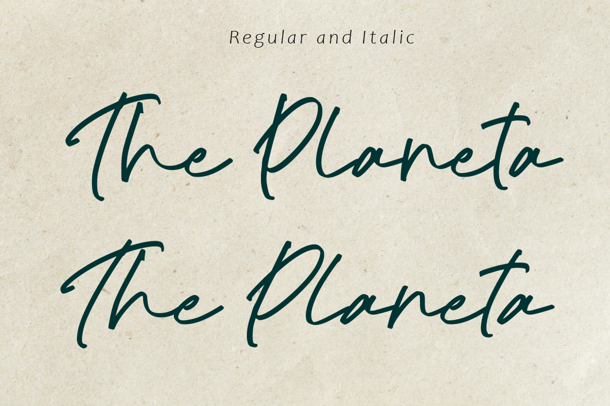 The Planeta, a Script Font by AMINMARIO (Photo 5 of 7)