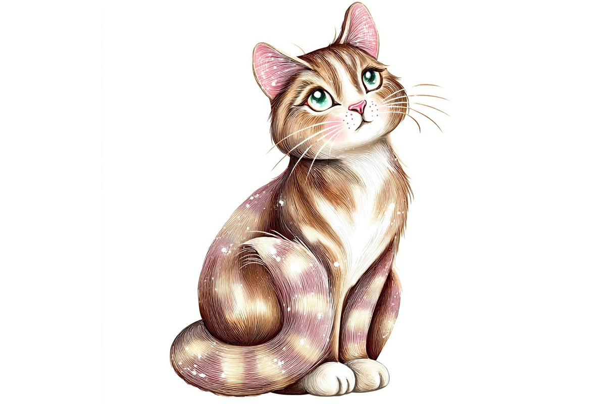 Prompt Cuddle Cats Clipart, a Decorative Illustration by Creative design (Photo 6 of 7)