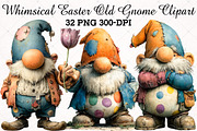 Whimsical Easter Old Gnome Clipart, an Illustration by RobertsArt (Thumbnail 1 of 5)