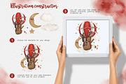 Cute Watercolor Set Bunnies In Love, an Animal Illustration by ViktoriyaD (Thumbnail 6 of 7)