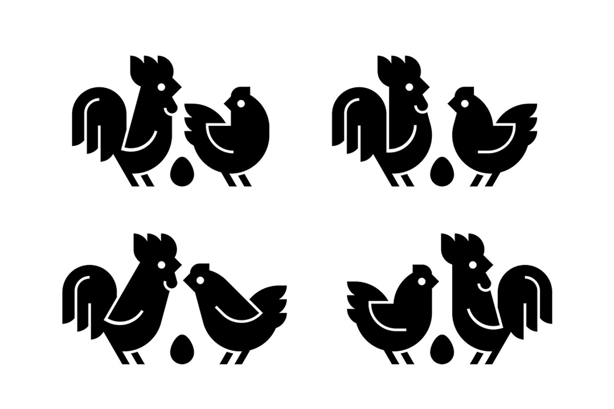 Farm animals logo Rooster and chicke, a Graphic by NataliiaVolyk (Photo 3 of 6)