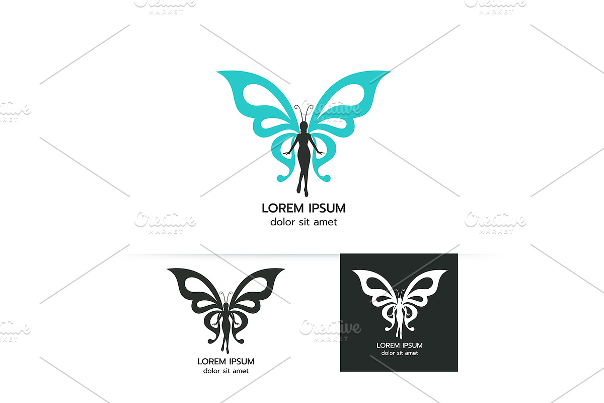 Beauty flying women butterfly logo, a Branding & Logo Template by essense