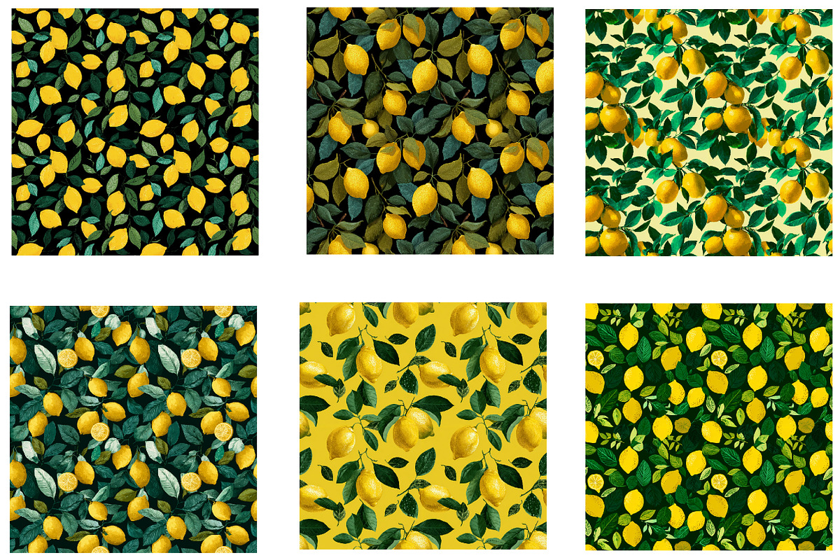 Lemon Pattern Sublimation Bundle, an Illustration by Designworld (Photo 4 of 6)