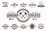 Workshop Logo Templates, a Branding & Logo Template by Vecster (Thumbnail 1 of 6)
