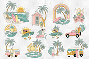 Happy Surfer Clipart set, a Sport Illustration by @olga.angelloz (Thumbnail 2 of 2)