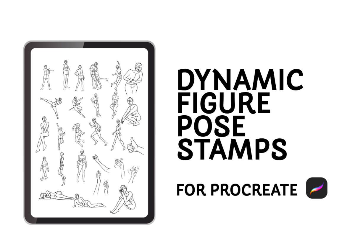 Dynamic Figure Pose Brush Stamps, a Brush Add-On by An Inkling Of Curry (Photo 1 of 4)