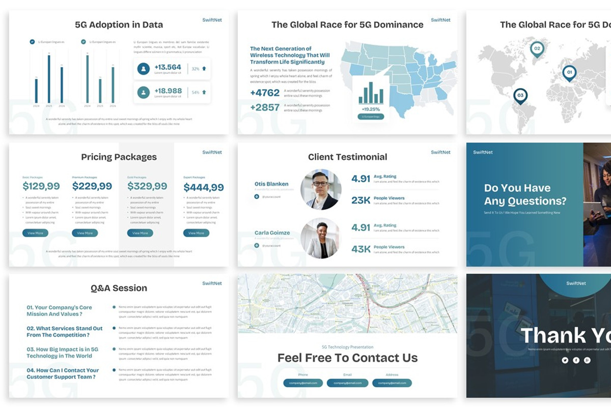 Swiftnet - Google Slides Template, a Presentation Template by SlideFactory (Photo 3 of 4)