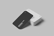 Round Edges Business Card Stack Mock, an Advertising Mockup by Pexelcorner (Thumbnail 4 of 5)