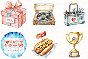 Watercolor Father's Day Clipart, an Illustration by OK Design (Thumbnail 3 of 5)