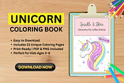 15 pages Unicorn coloring pages, an Animal Illustration by MS Designer (Thumbnail 1 of 3)