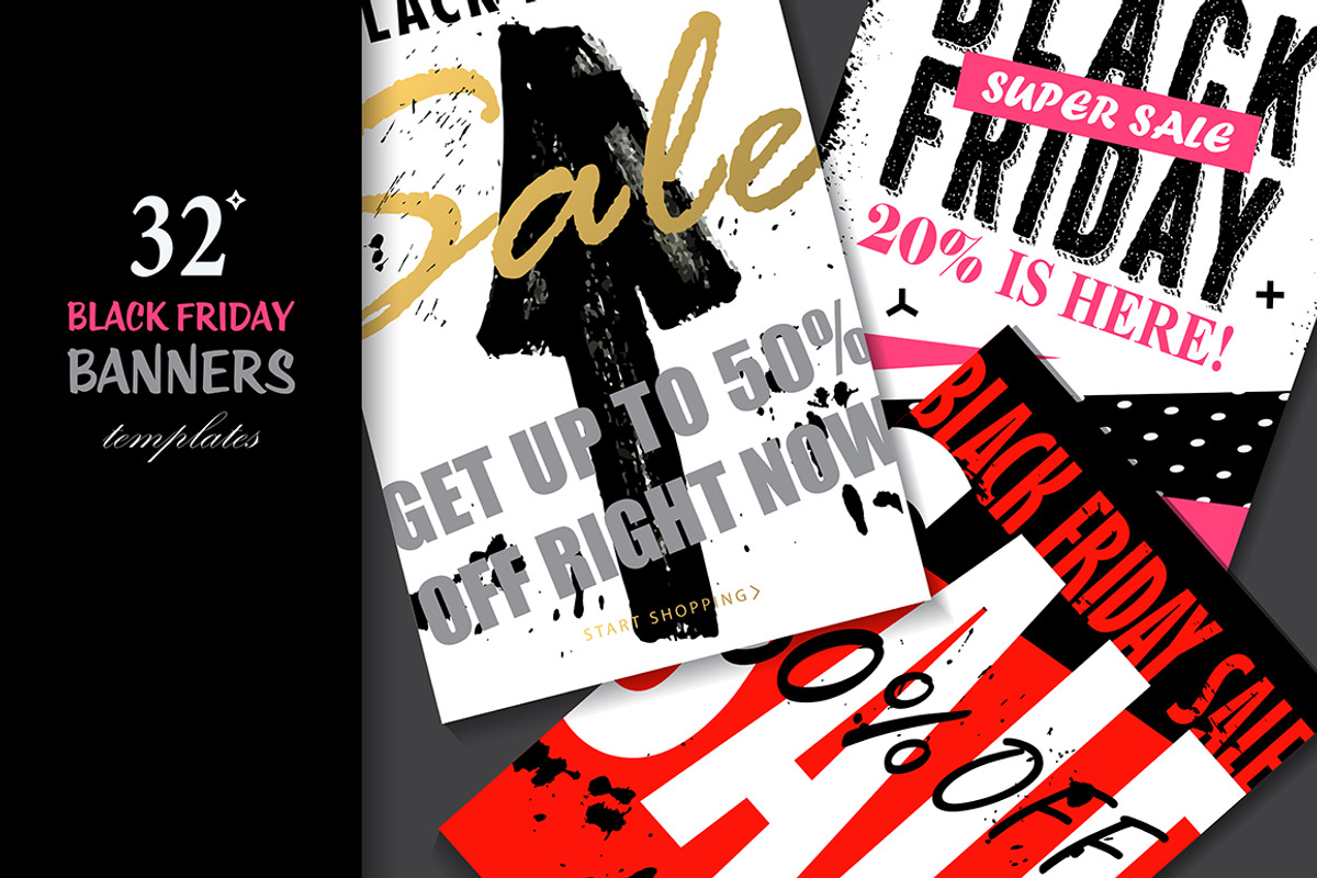 Black Friday Banners Templates, a Graphic by GalaStudio (Photo 1 of 5)