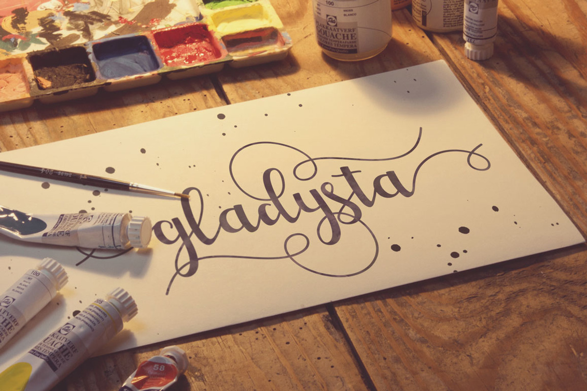 Gladysta Script preview 8