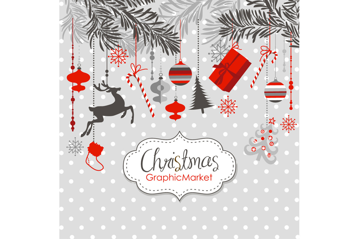Christmas Clip Art,ornaments, a Decorative Illustration by GraphicMarket (Photo 1 of 5)