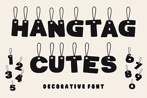 Hangtag Cutes – Cute Tag Decorative, a Font by Fourteen Letter