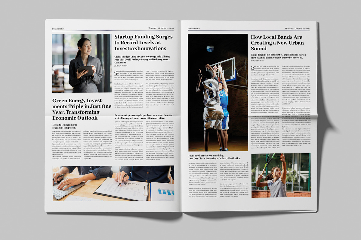Newspaper Template Design Layout preview 4
