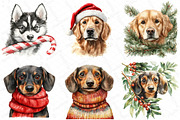 Christmas Peeking Dog Breeds Clipart, an Illustration by DreamPrint404 (Thumbnail 4 of 5)