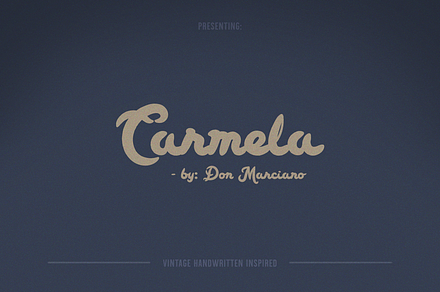 Carmela Bold Script, a Script Font by DonMarciano