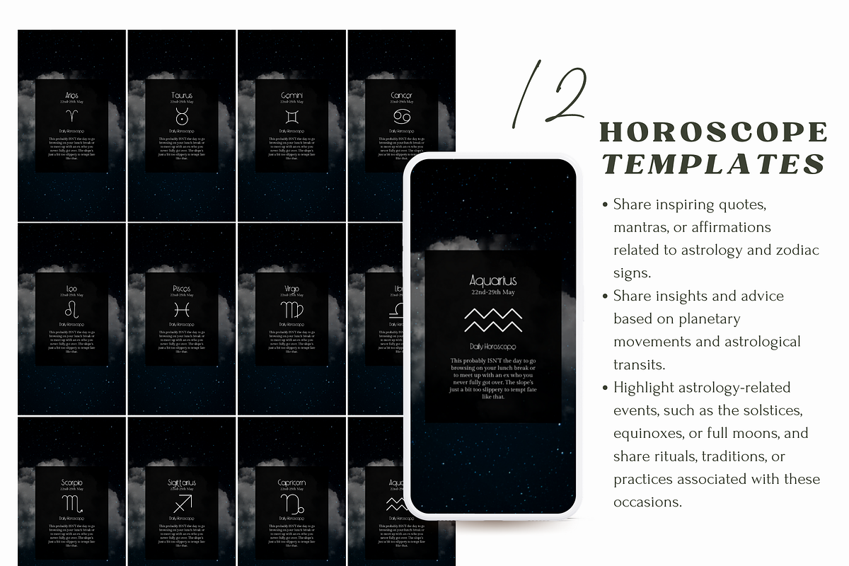 Witchy Instagram Template Bundle, a Social Media Template by Story Native (Photo 7 of 11)