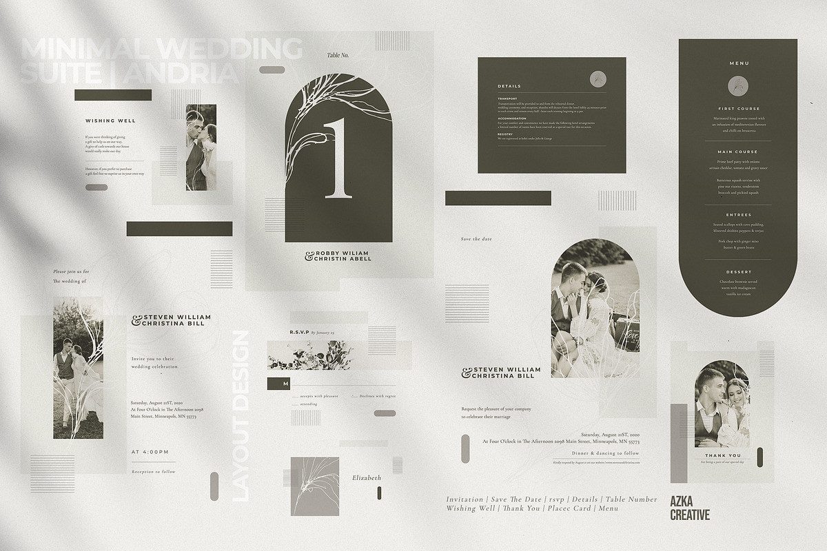 Minimal Wedding Suite - Andria, an Invitation Template by Azka Creative (Photo 6 of 7)