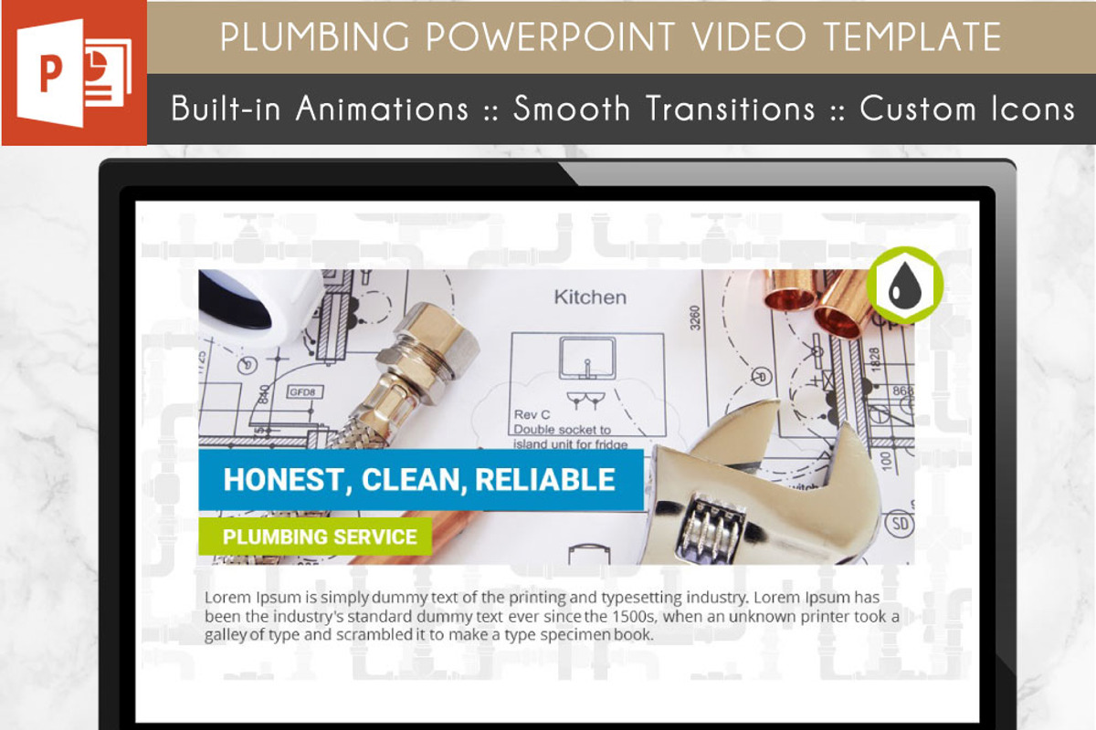 Plumbing Power Point Video Template, a Presentation Template by Kathy Green Design (Photo 2 of 5)