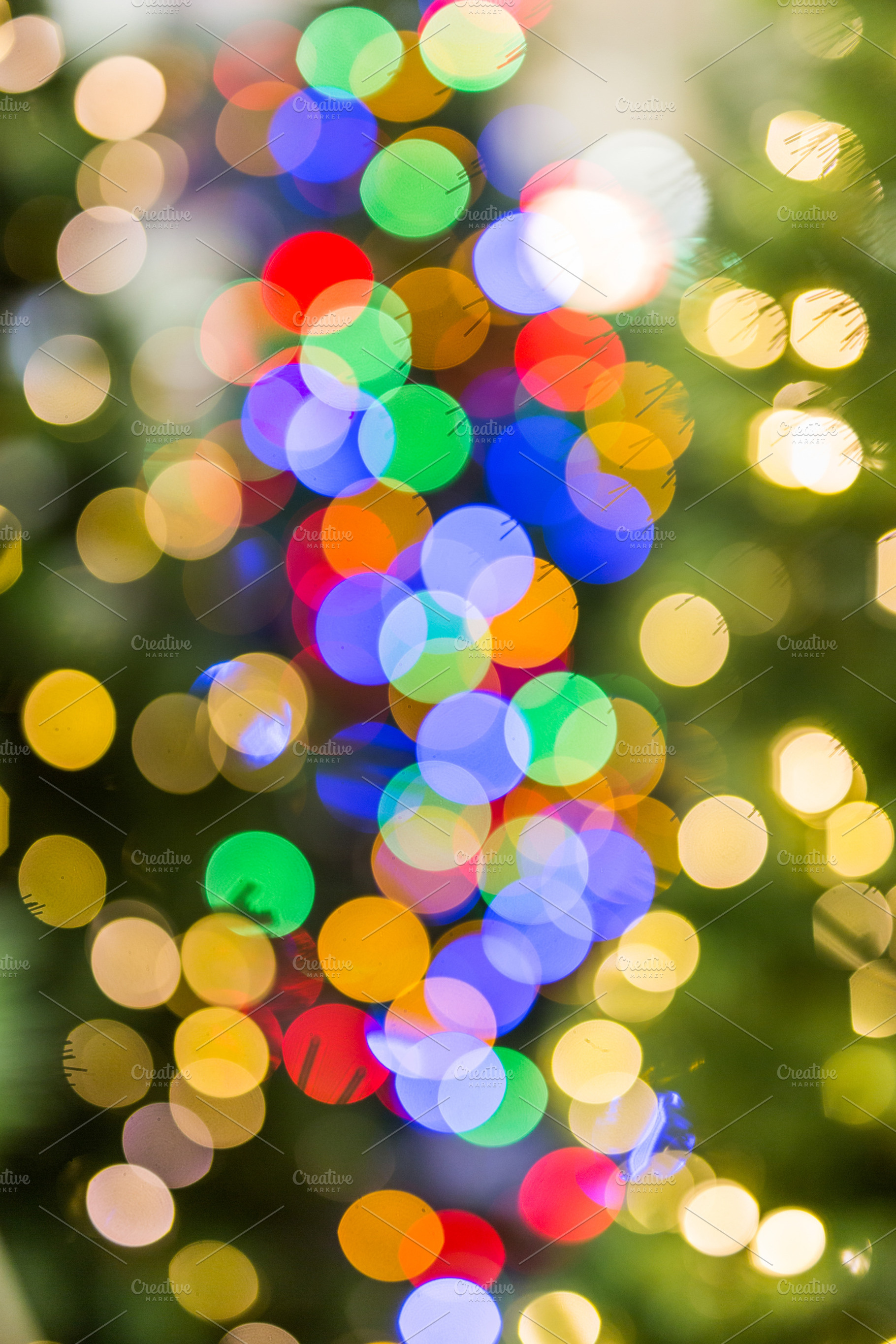 Multicolored christmas light bokeh featuring sparkling christmas light, bokeh, a Holiday Photo by TruElegance Photos