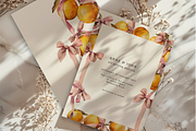 Watercolor Oranges and Bows, a Decorative Illustration by ThaismotaCreativeCo (Thumbnail 2 of 10)