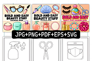 Beauty Stuff Bold and Easy Coloring, a Seasonal Illustration by Coco Bloom (Thumbnail 2 of 3)