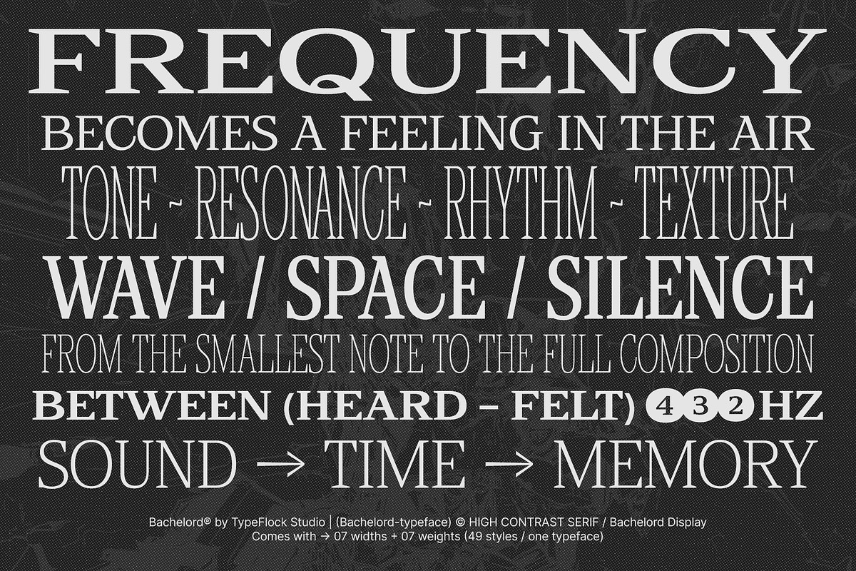 TFC Bachelord - High Contrast Font, a Sans Serif Font by Type Flock (Photo 2 of 15)