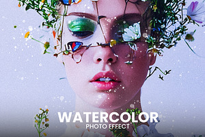 Watercolor Photo Effect, a Layer Style Add-On by graphypix