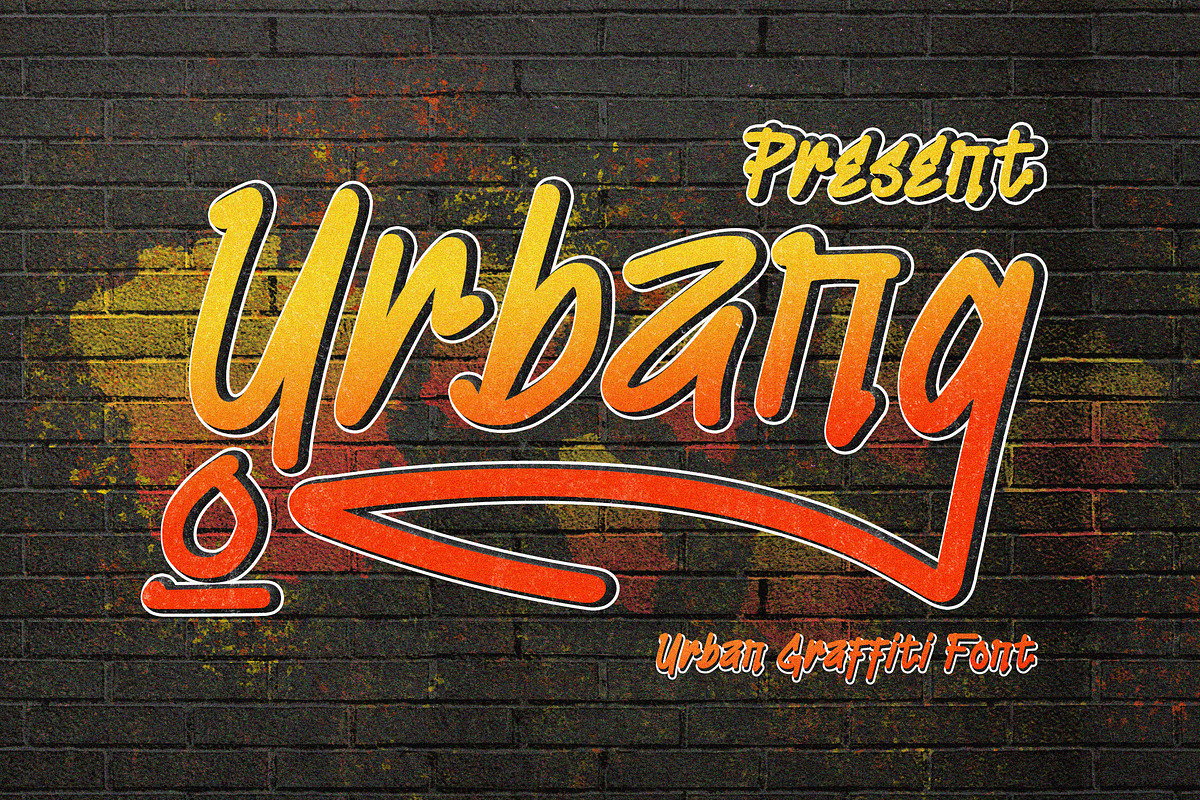 Urbang - Urban Graffiti Font, a Handwritten Font by ENATIVE (Photo 1 of 5)