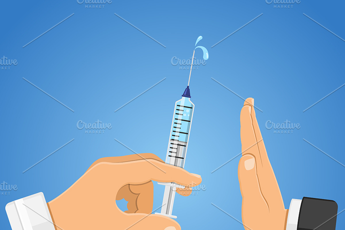 Refusal of Vaccination Concept, a Healthcare Illustration by TAlex (Photo 3 of 6)