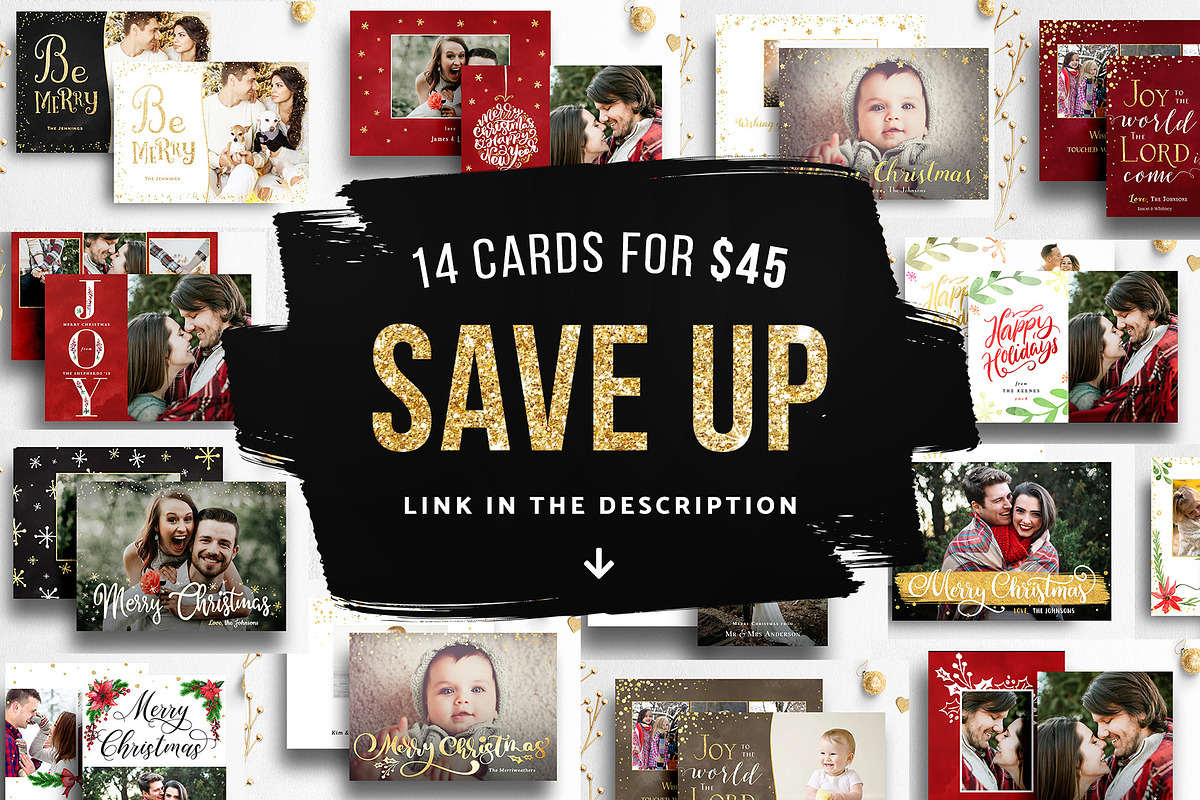 Christmas Card Photoshop Template 09, a Card Template by Nifty Template Studio (Photo 11 of 11)