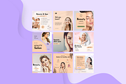 Beauty Social Media Templates, a Social Media Template by Adored Templates (Thumbnail 2 of 10)
