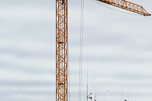 Naval infrastructure with a construc, an Industrial Photo by Perpis