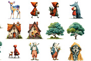 Little Red Riding Hood Clipart, an Illustration by DreamArtGraphic (Thumbnail 2 of 4)