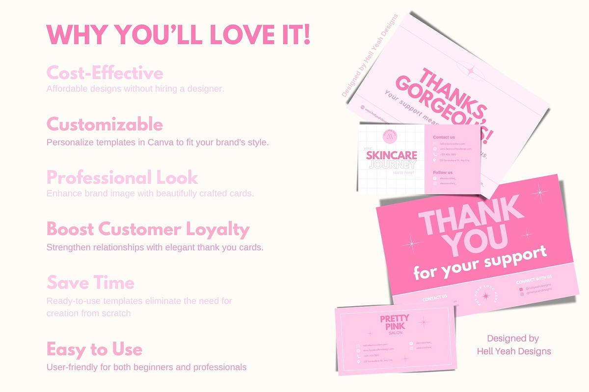 Pretty in Pink Branding Starter Kit, a Social Media Template by Hell Yeah Designs (Photo 8 of 13)