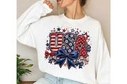 Coquette Floral 4th of July Png, USA, an Illustration by DreamCafeArt (Thumbnail 1 of 5)