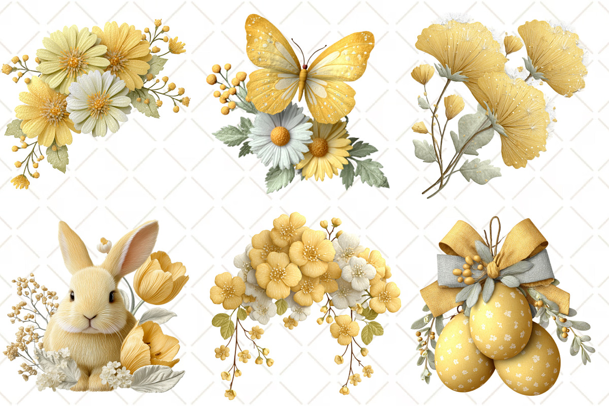Whimsical Yellow Spring Clipart, an Illustration by Black Bird Studio (Photo 4 of 5)