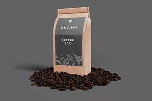 Gusset Coffee Bag Mock Up